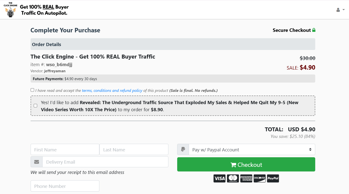 The Click Engine website promotion and traffic engine banner